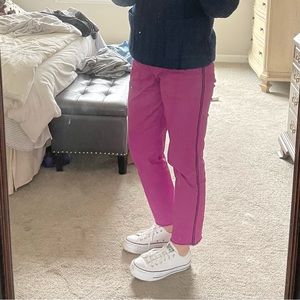 Gap Pink Purple Girlfriend Khakis Raw Hem